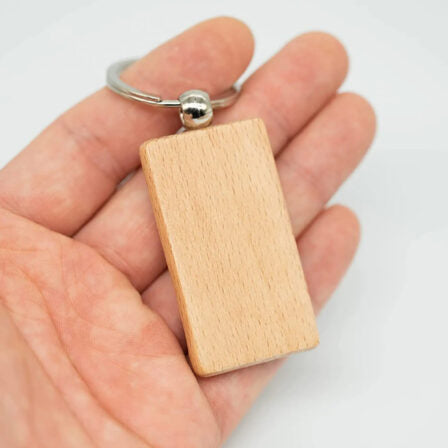 Wood Euro Key Ring  - KRS025