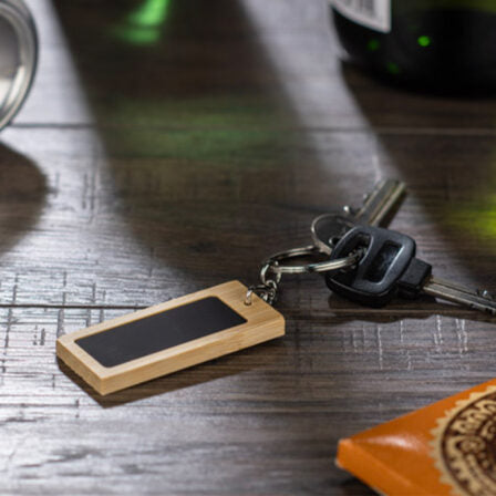 Mirage Rectangular Bamboo Keyring  - KRS026