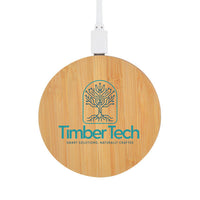 Arc Round Bamboo Wireless ChargerLL0220