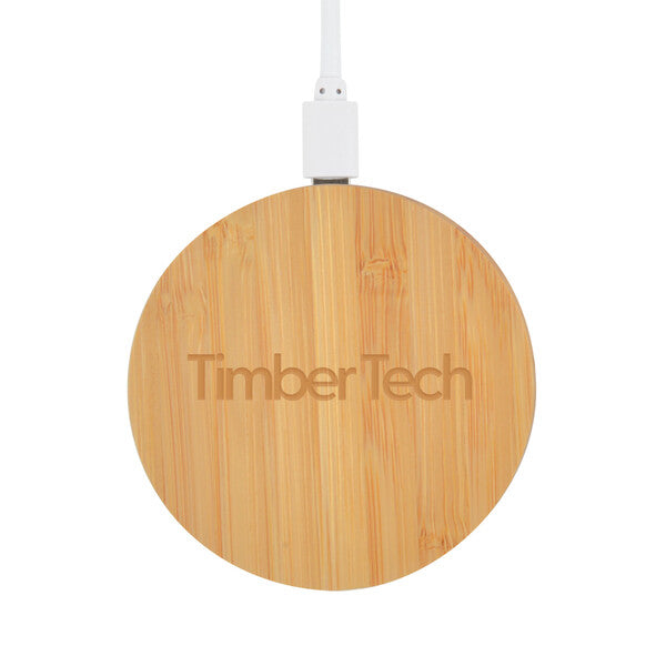 Arc Round Bamboo Wireless ChargerLL0220