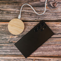 Arc Round Bamboo Wireless ChargerLL0220