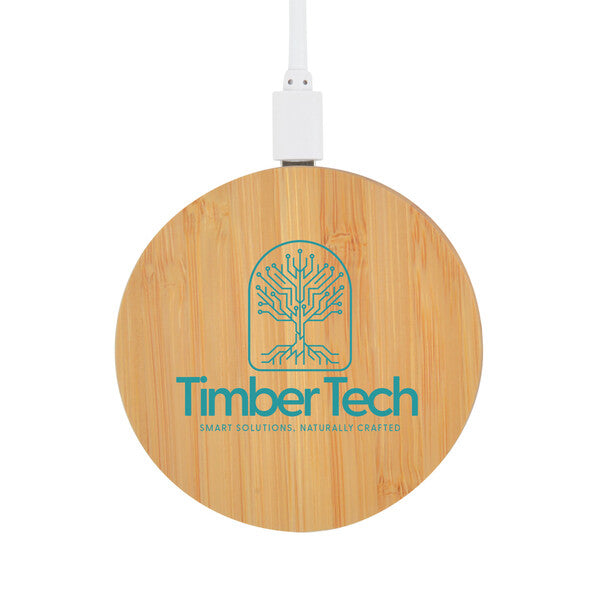 Arc Round Bamboo Wireless ChargerLL0220