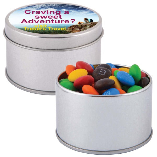 M&M's in Silver Round TinLL3401