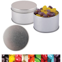 Corporate Colour Mini Jelly Beans in Silver Round TinLL3403