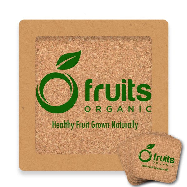 Villa Cork Square Coaster - Set of 4LL3487