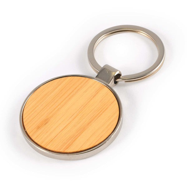 Circle Bamboo Zinc KeytagLL3524