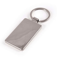 Rectangle Bamboo Zinc KeytagLL3526