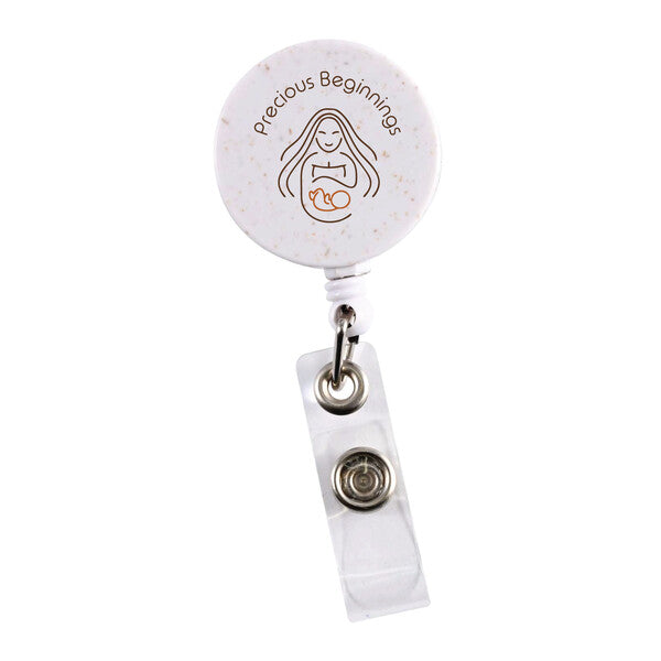 Retractable Badge Holder Wheat StrawLL452
