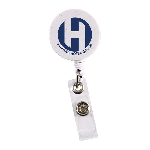Retractable Badge Holder Wheat StrawLL452