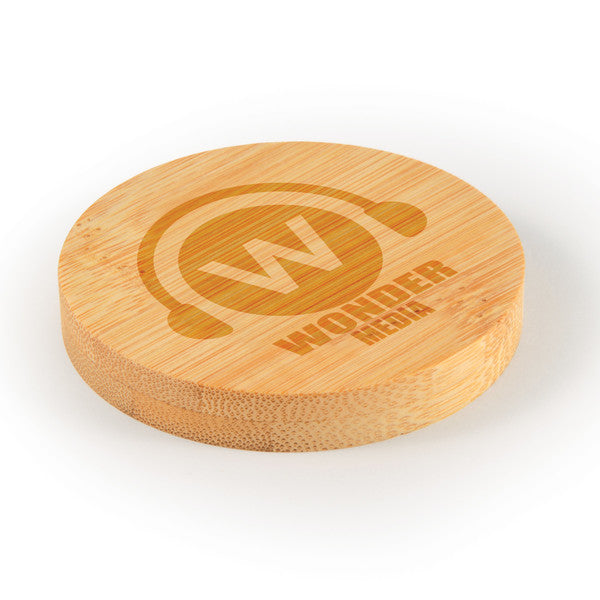 Discus Bamboo Bottle Opener Coaster - LL4998
