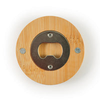 Discus Bamboo Bottle Opener Coaster - LL4998