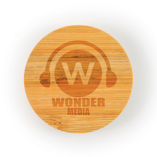 Discus Bamboo Bottle Opener Coaster - LL4998