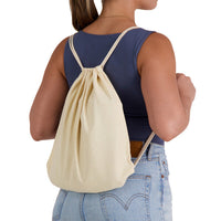 Calico Drawstring Library Backpack - LL506