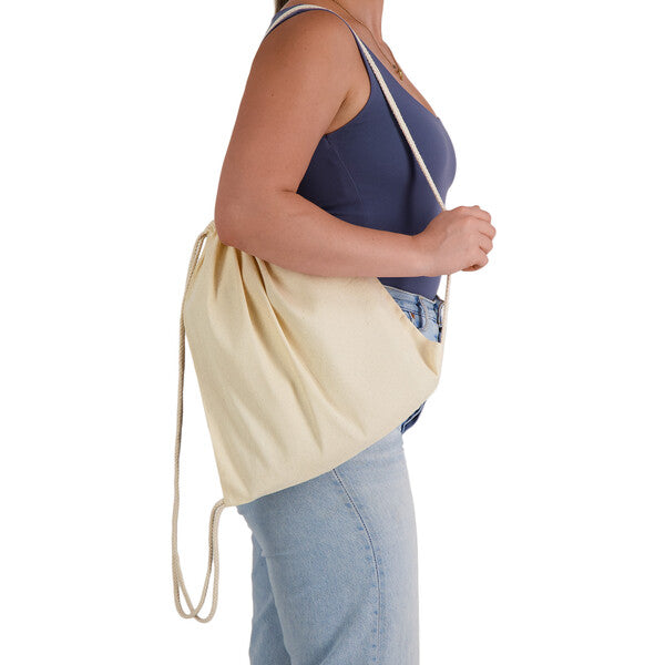 Calico Drawstring Library Backpack - LL506