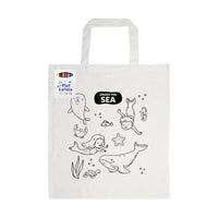 Colouring Short Handle Cotton Bag & Crayons - LL5520