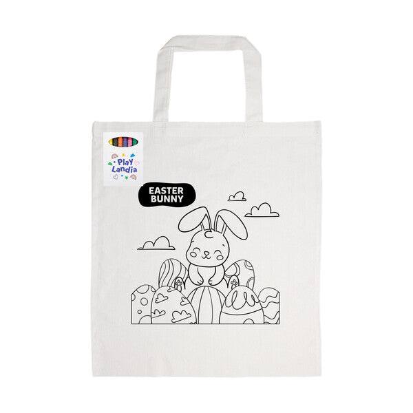 Colouring Short Handle Cotton Bag & Crayons - LL5520