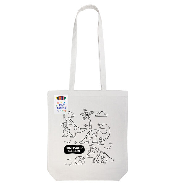 Colouring Long Handle Cotton Bag & Crayons - LL5521