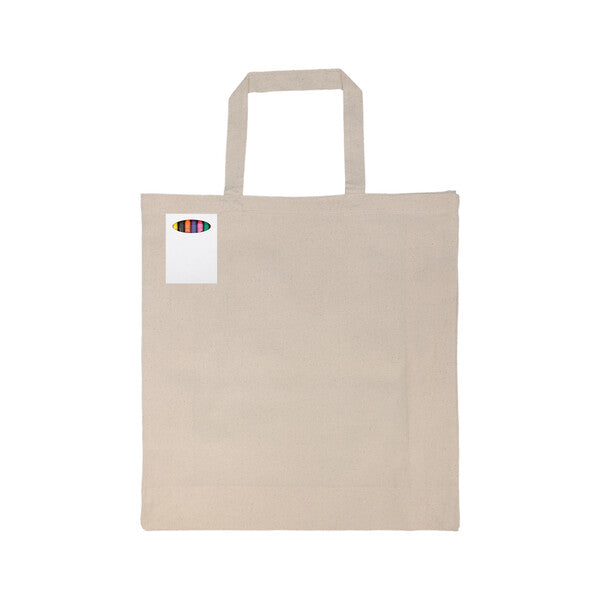 Colouring Short Handle Calico Bag & Crayons - LL5522