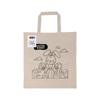 Colouring Short Handle Calico Bag & Crayons - LL5522