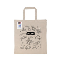 Colouring Short Handle Calico Bag & Crayons - LL5522