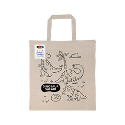 Colouring Short Handle Calico Bag & Crayons - LL5522