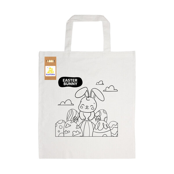 Colouring Short Handle Cotton Bag & Pencils - LL5523