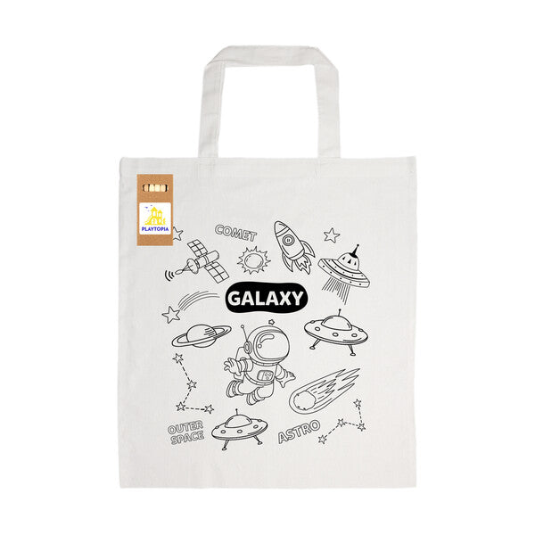 Colouring Short Handle Cotton Bag & Pencils - LL5523