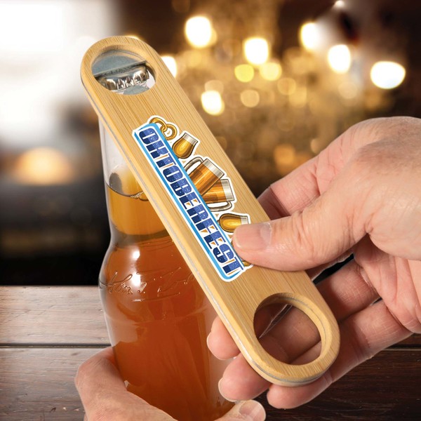 Cyborg Bamboo Bottle OpenerLL6710