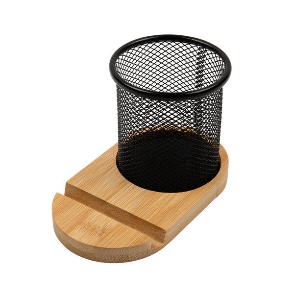 Bamboo Pen Tidy Phone Stand - LL8200
