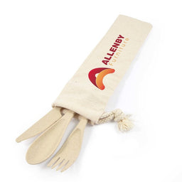 Delish Eco Cutlery Set in Calico PouchLL8790