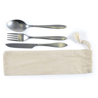 Banquet Cutlery Set in Calico Pouch - LL8798