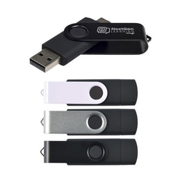 Swivel USB Flash Drive Dual 8GB - LL9607