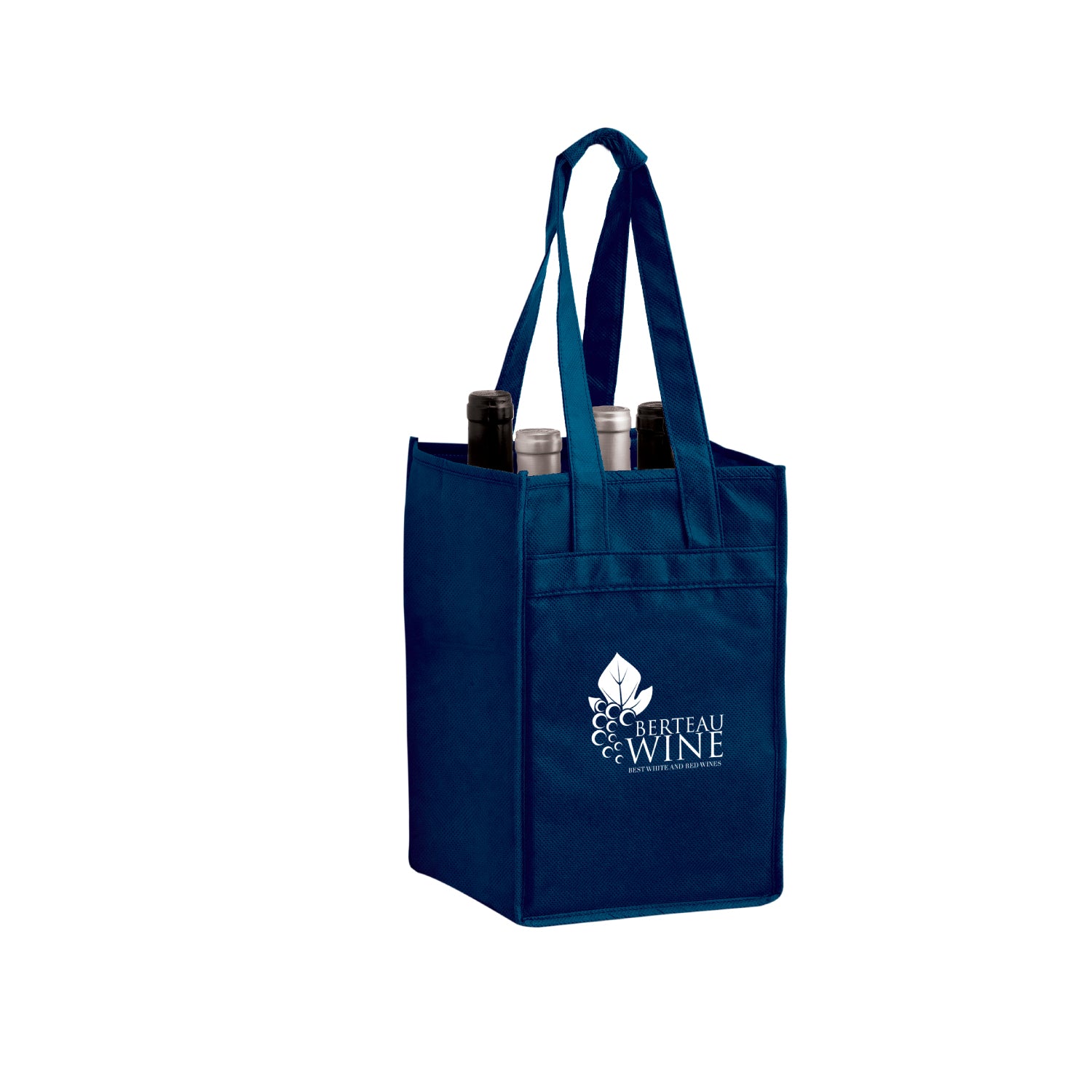 Non-Woven Polypropylene 4-Bottle Wine Tote Bag