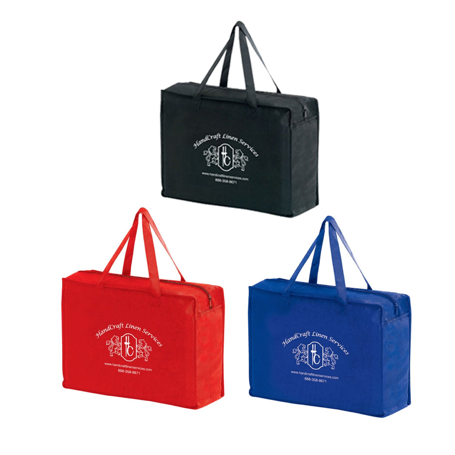 Non-Woven Essential Briefcase Tote With Zipper Closure