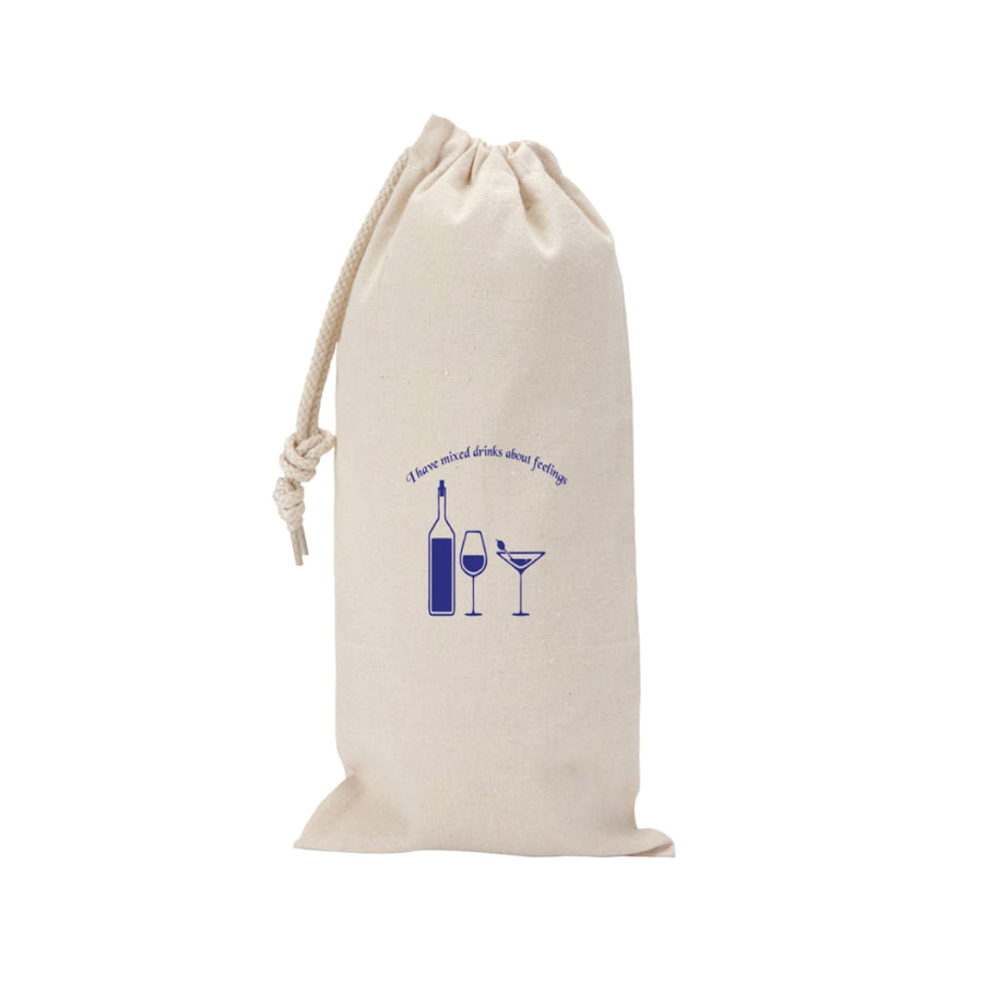 Canvas Drawstring Wine Gift Bag