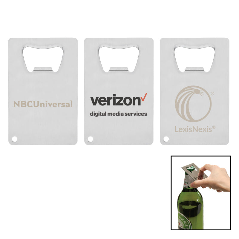 OPEN11 - Credit Card Polished Bottle Opener -
