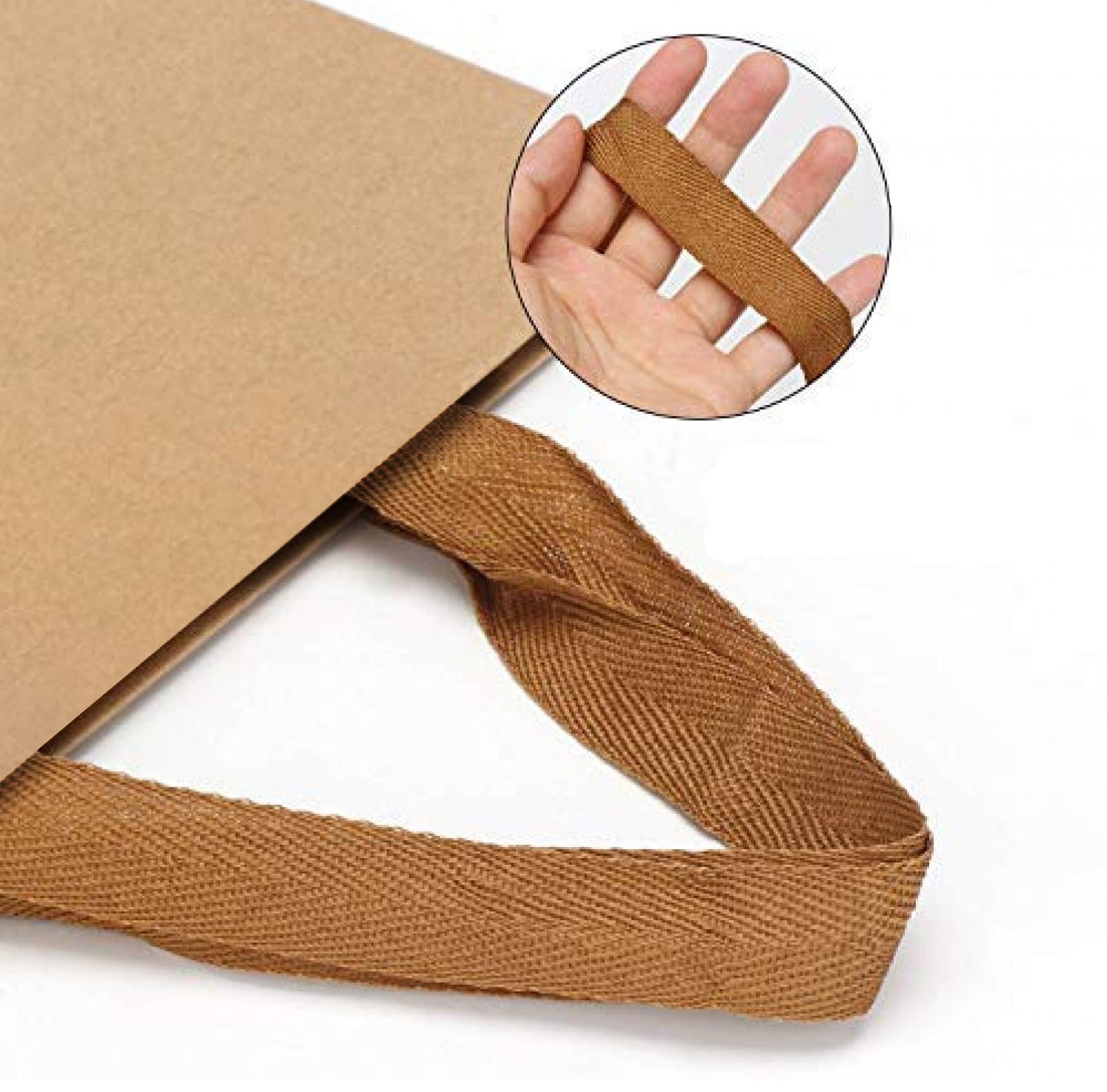 100% Recycled Paper Bag with Paper Webbed Handle