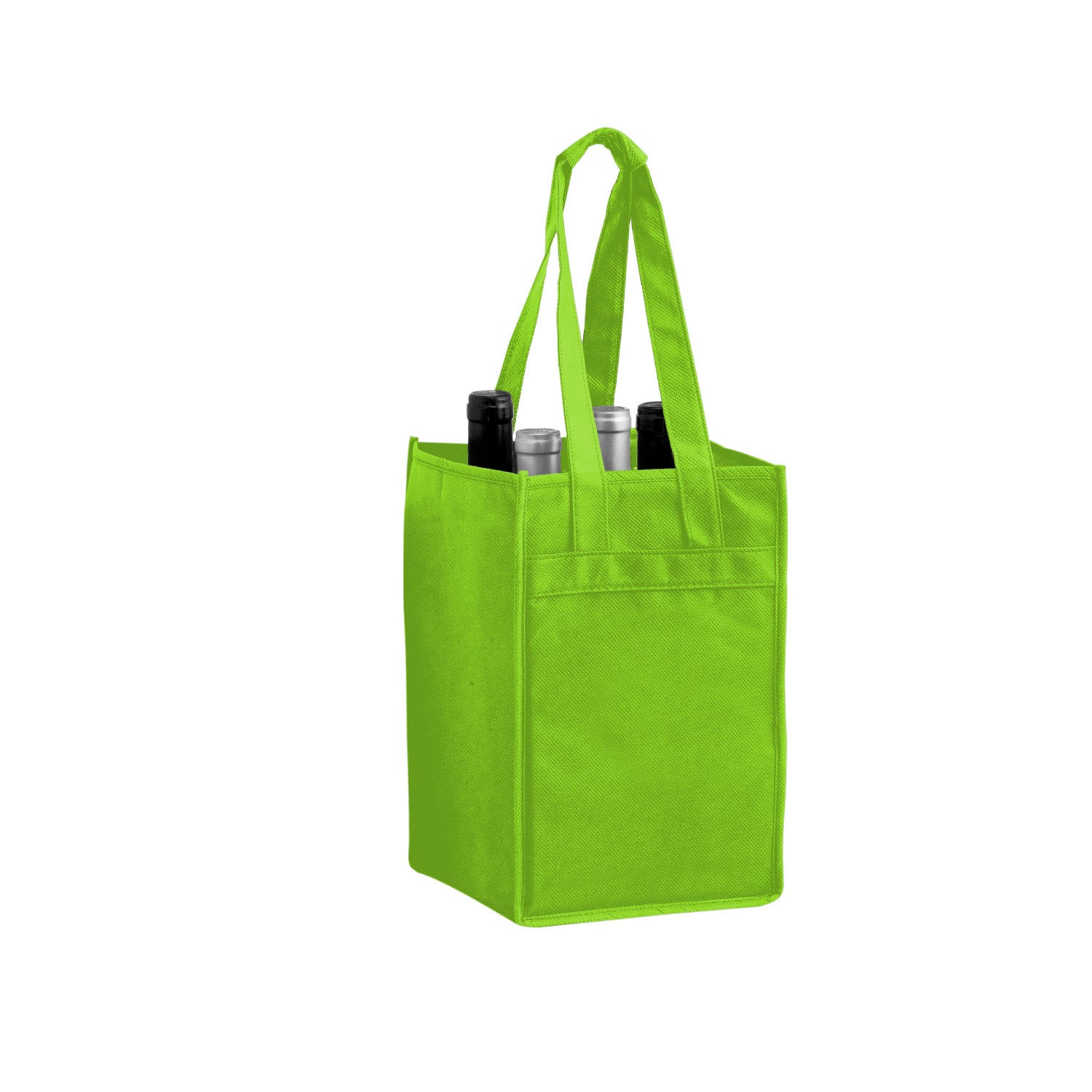 Non-Woven Polypropylene 4-Bottle Wine Tote Bag
