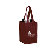 Non-Woven Polypropylene 4-Bottle Wine Tote Bag