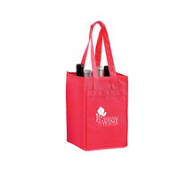 Non-Woven Polypropylene 4-Bottle Wine Tote Bag