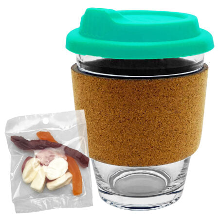 Jelly Party Mix in Cork Band Glass Coffee Cup  - PM005