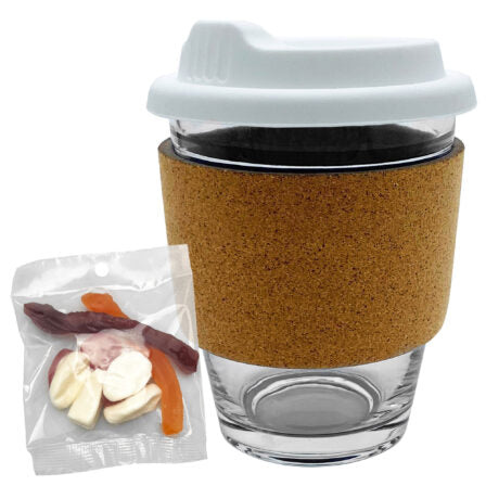 Jelly Party Mix in Cork Band Glass Coffee Cup  - PM005