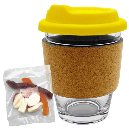 Jelly Party Mix in Cork Band Glass Coffee Cup  - PM005