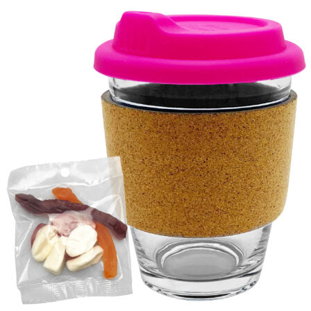 Jelly Party Mix in Cork Band Glass Coffee Cup  - PM005