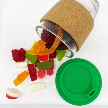 Jelly Party Mix in Cork Band Glass Coffee Cup  - PM005