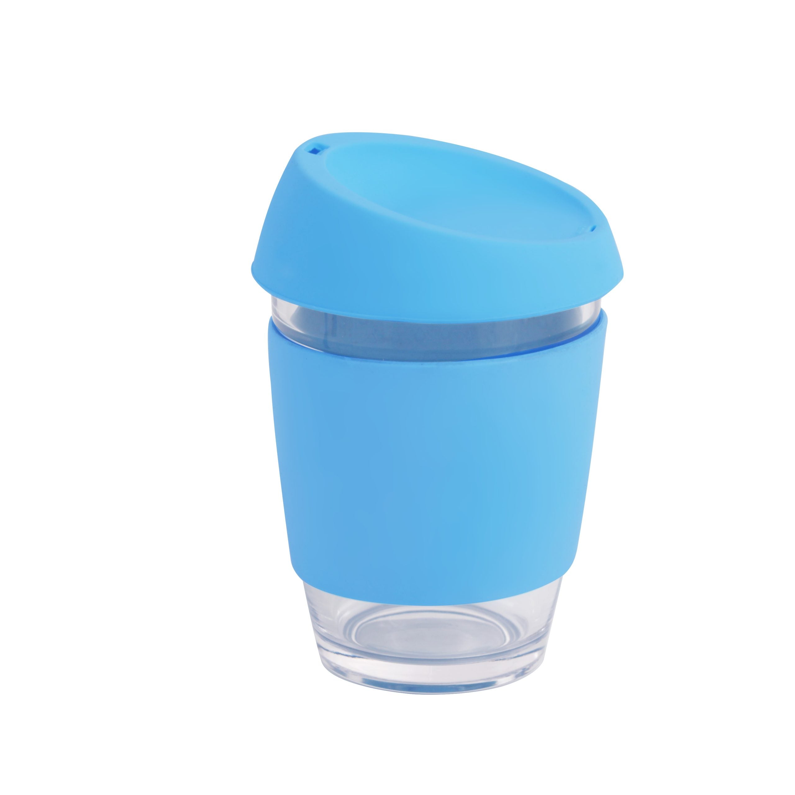 Moama Glass Coffee Cup - 350Ml With Silicon Lid And Band