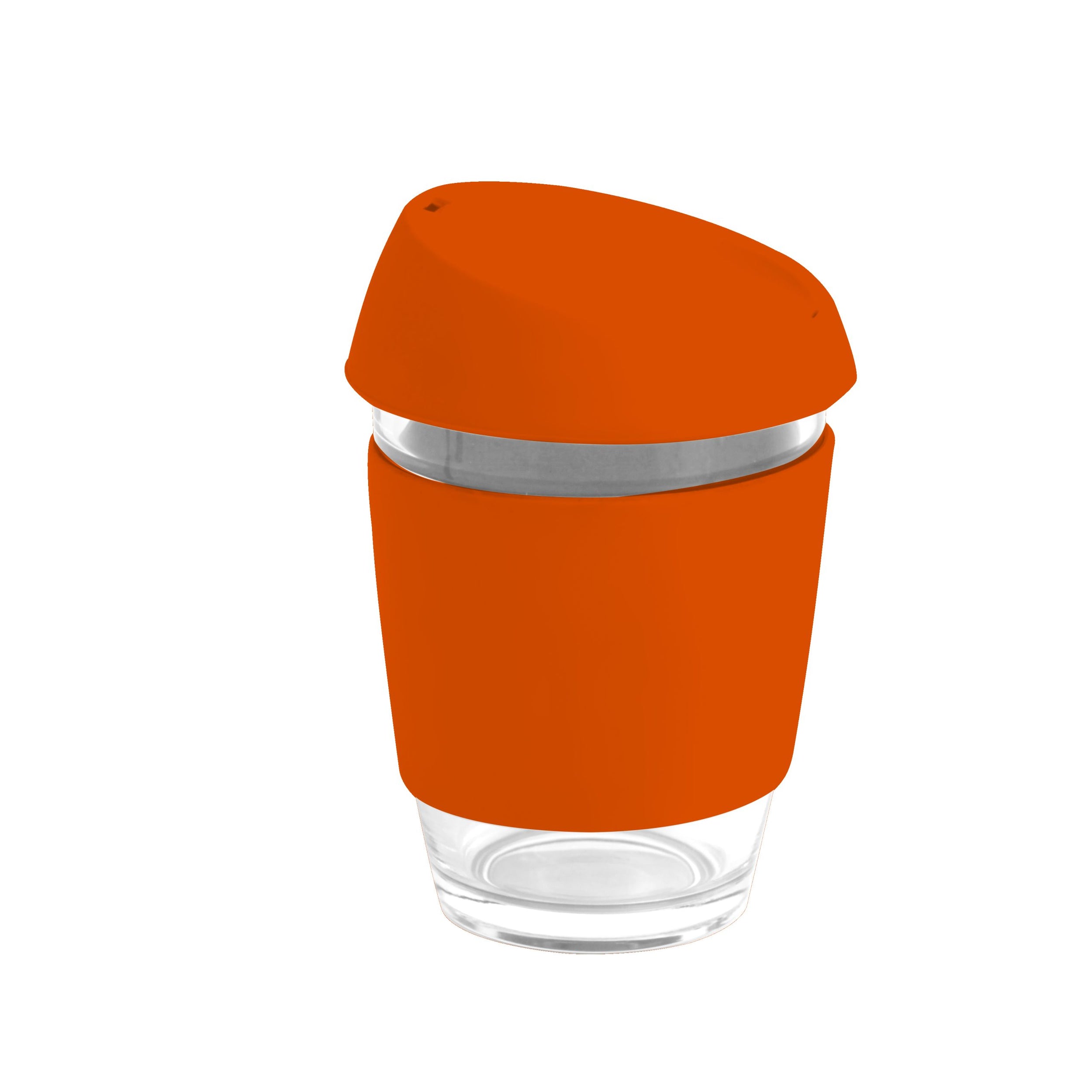 Moama Glass Coffee Cup - 350Ml With Silicon Lid And Band