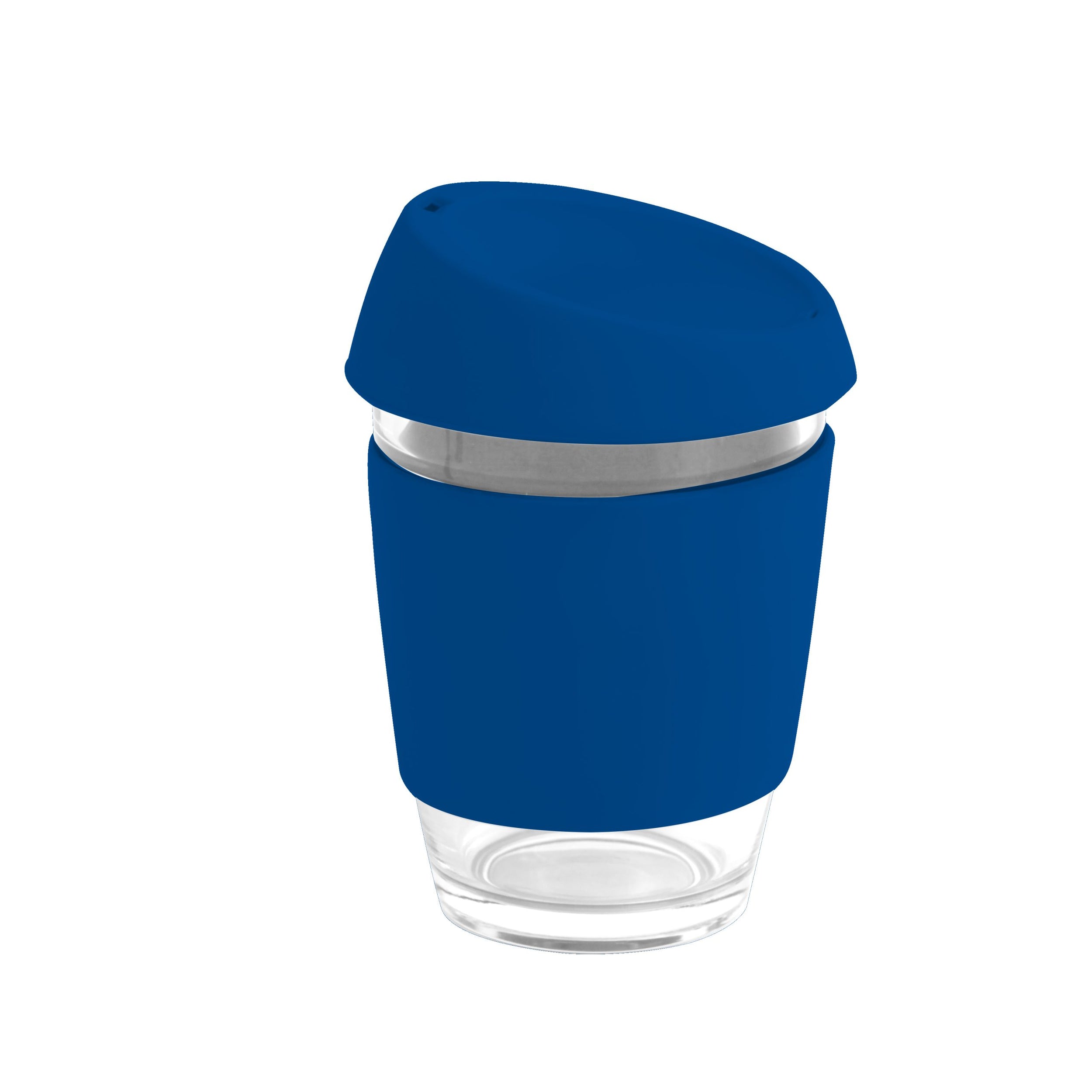 Moama Glass Coffee Cup - 350Ml With Silicon Lid And Band