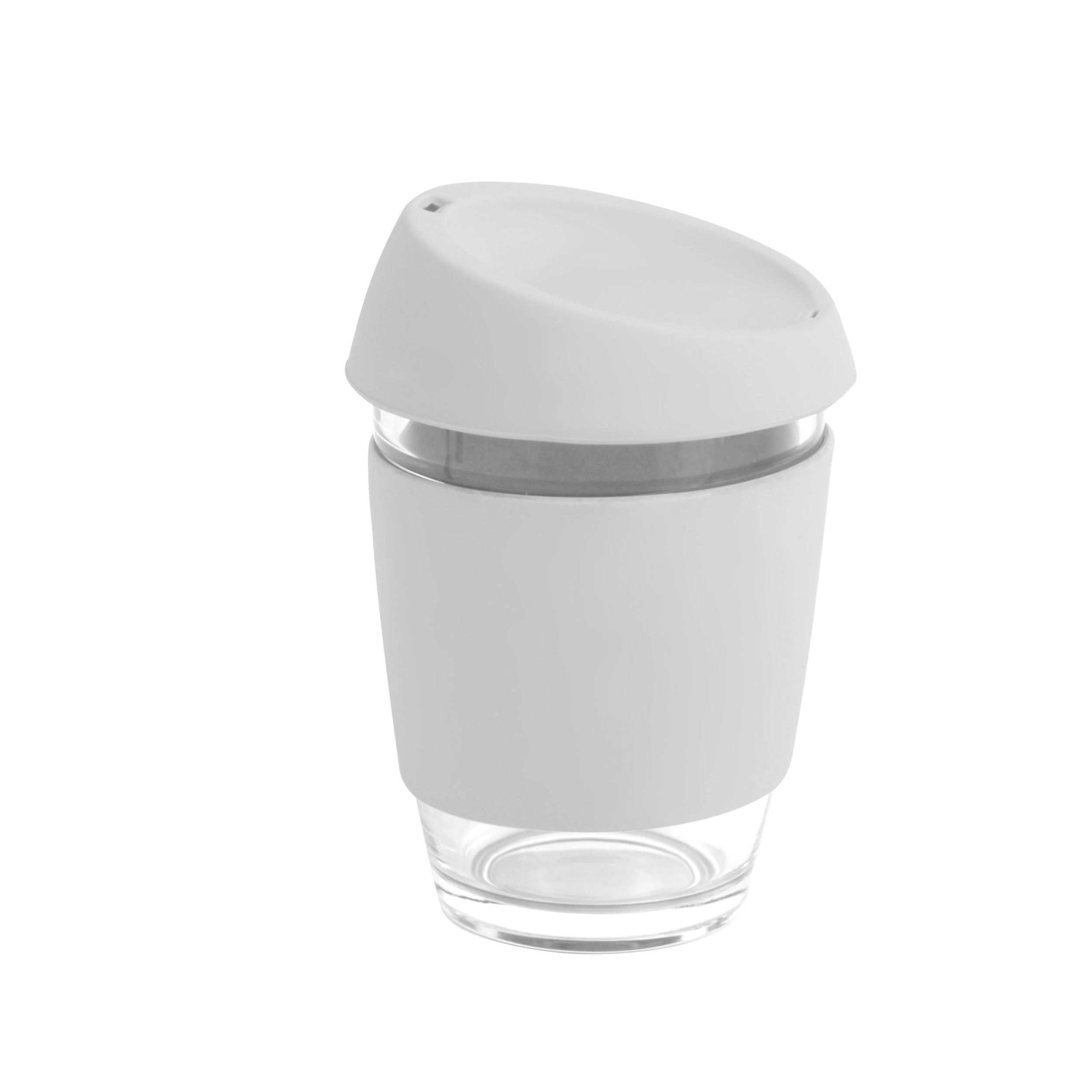 Moama Glass Coffee Cup - 350Ml With Silicon Lid And Band