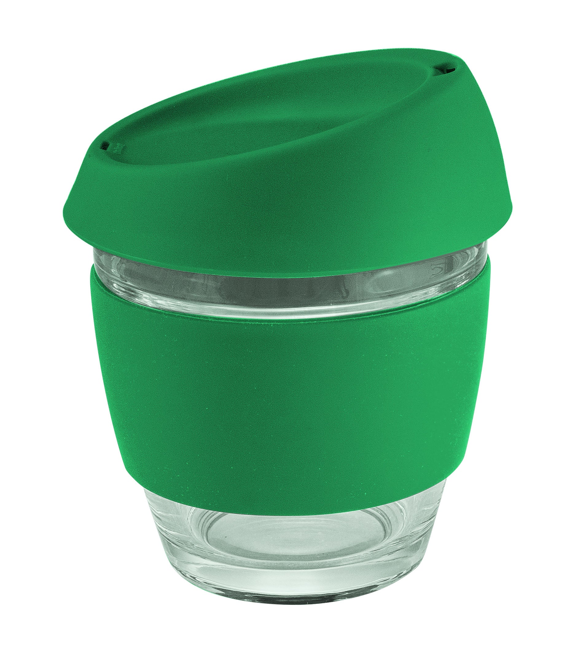 Moama Glass Coffee Cup - 240Ml With Silicon Lid And Band
